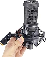 Vista 5 de YOUSHARES Soporte de choque AT2020, soporte de choque para micrófono reduce el ruido de vibración para Audio Technica AT2020 AT2035 ATR2500