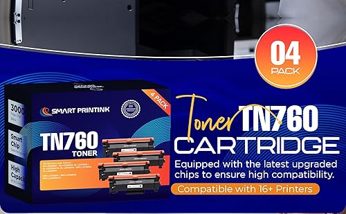 Miniatura 5 de TN-760 Cartuchos de tóner de alto rendimiento para Brother HL-L2305DW, HL-L2350DW, HL-L2395DW, HL-L2390DW, HL-L2370DW, HL-L2370DWXL, MFC-L2690DW,