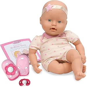 Baby Sweetheart by Battat – Bed Time 12-inch Soft-Body Newborn Baby Doll with Easy-to-Read Story Book and Accessories