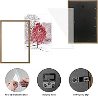 Vista 102 de Dark Brown 12x18 Frame Set of 3 - Rustic Woodgrain 12 x 18 Poster Frame with Plexiglass for Wall Gallery Display, 12x18 Picture Frame for Puzzles