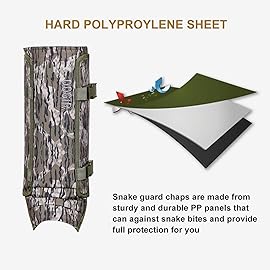 QOGIR Snake Gaiters for Hunting, Durable Snake Guards, Snake Gaiter Leggings for Men & Women, Snake Bite Protection for Lower Legs, Snake Proof Gaiters with Adjustable Size