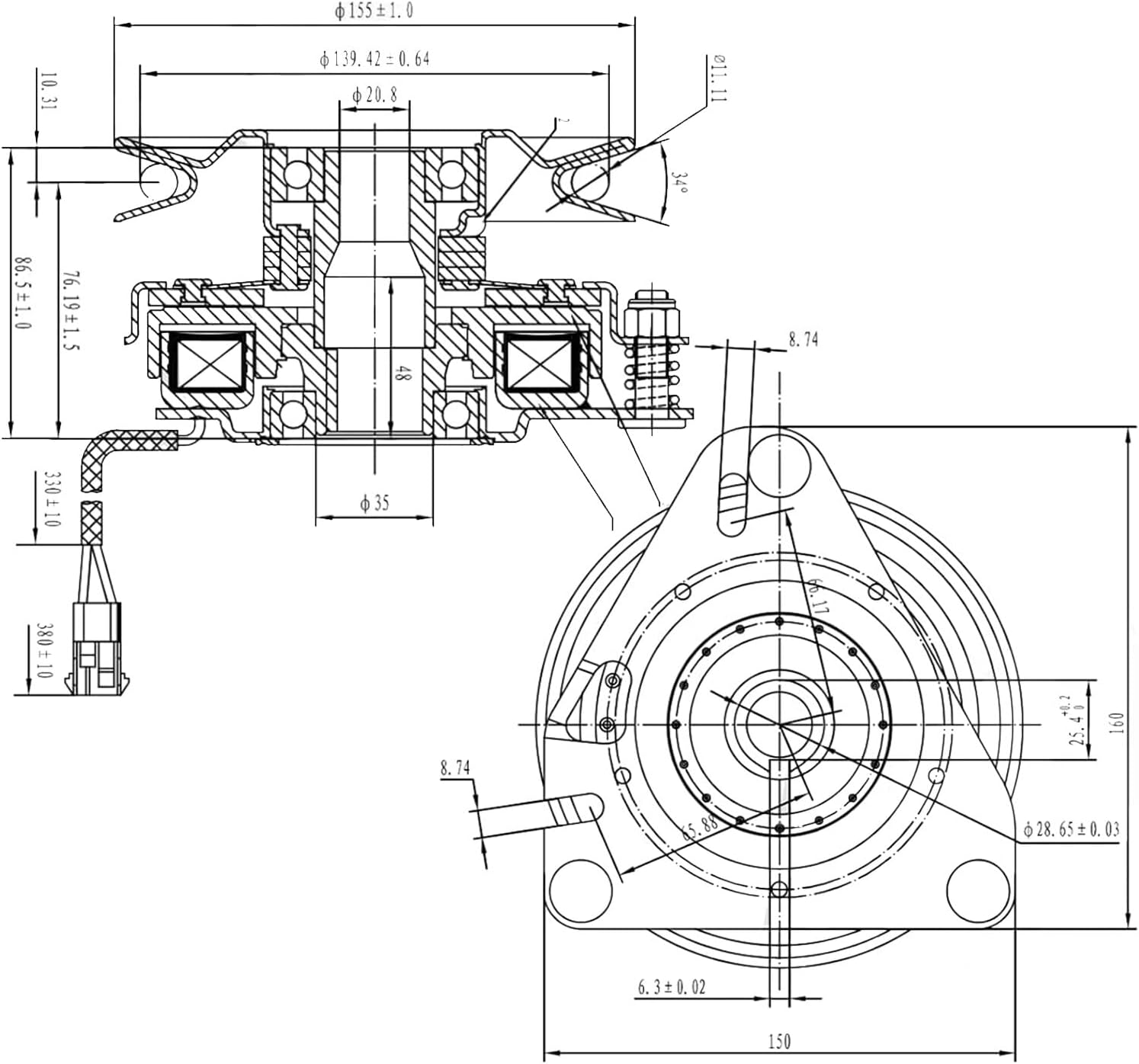 532179335 Electric PTO Clutch Compatible with Husqvarna Craftsman AYP Ogura 179335 532414737 GT1A-EH01 Compatible with Ferris 5100417 Lawn Mower GT48XLS GTH2448 YTH2454
