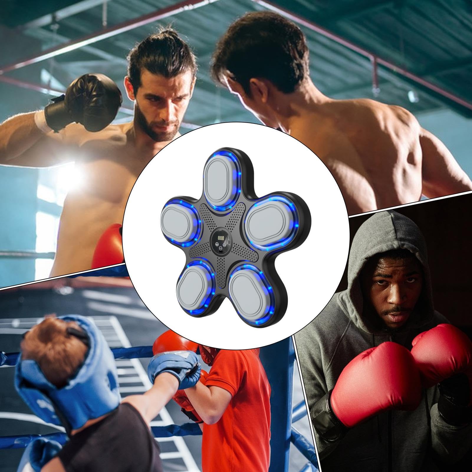 Macchina per la musica da boxe, punzonatrice da parete, attrezzatura da boxe wireless per palestra domestica, esercizi di punzonatura intelligente, allenatore