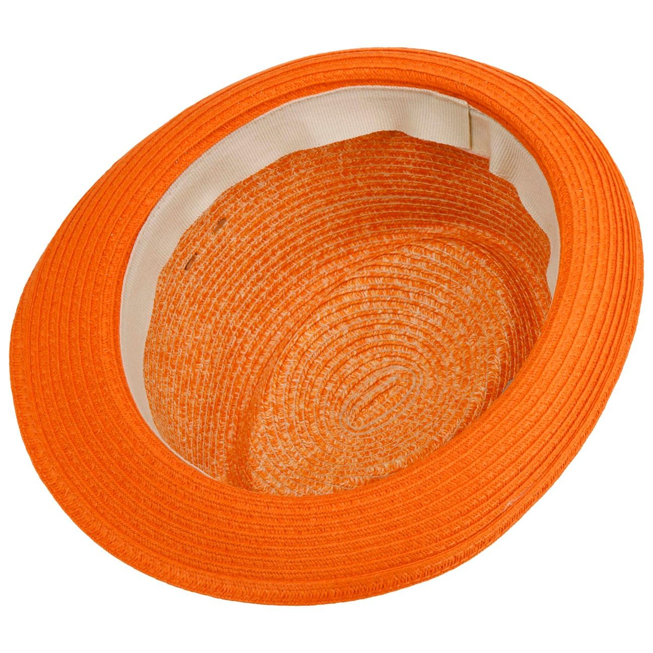 Lipodo Corinaldo Trilby Strohhut Mehrfarbiger Hut Italienischer Sonnenhut mit gestreiftem Ripsband Herren Frühjahr Sommer
