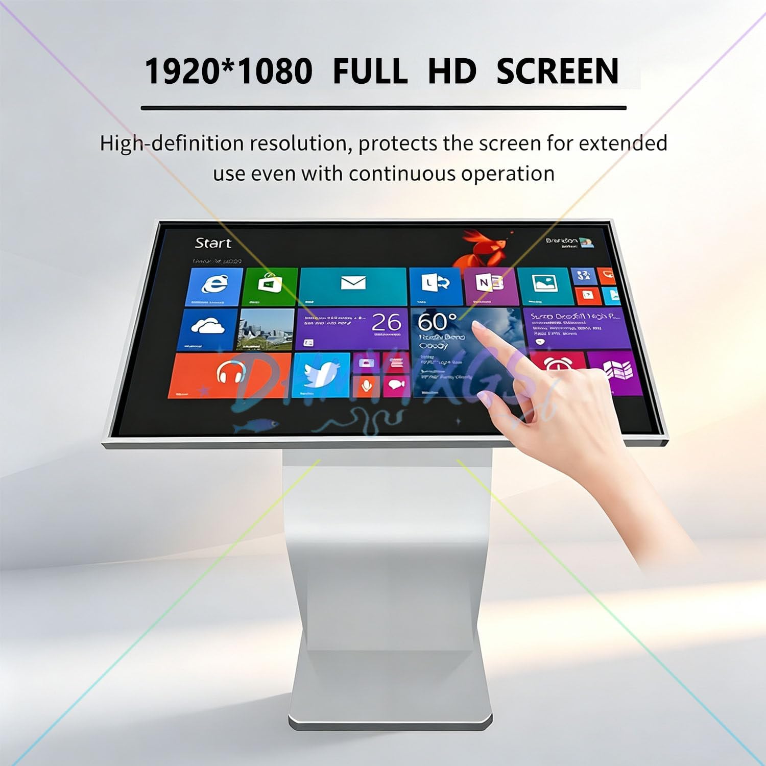 Display Interattivo da Pavimento 1080P IPS,Chiosco Touch Screen 22/32" Silver-22in