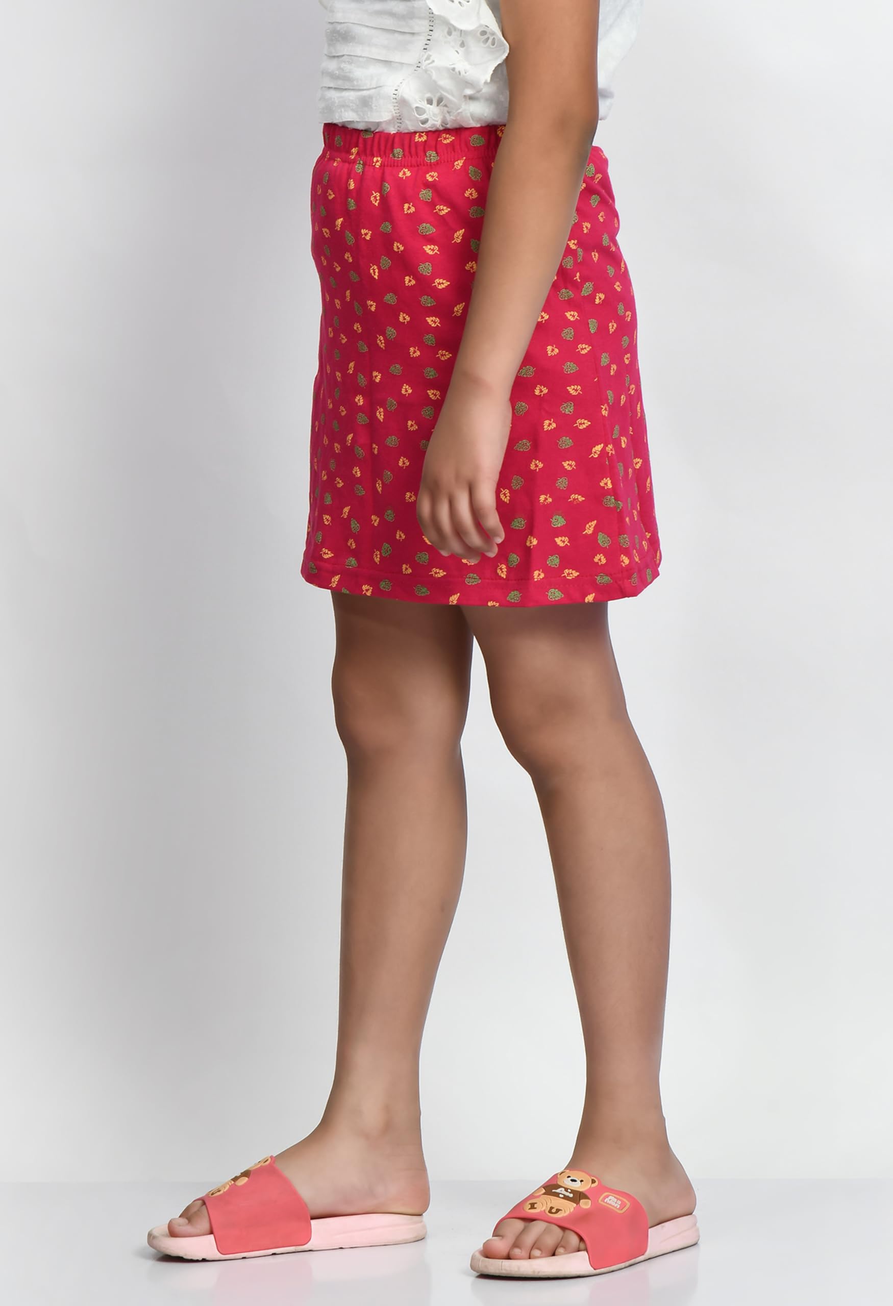 Girls Cotton Allover Printed Mini Skirts Summer (Pack of 4) Multicolor118 2