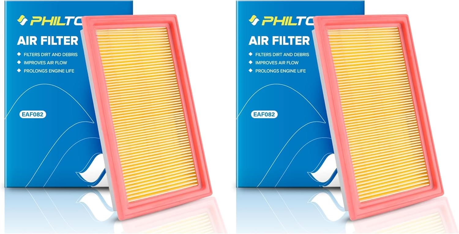 PHILTOP Engine Air Filter CA10234 Replacement for Infinit Q50 & Nissan Cube NV200 Versa, 2007-2021, 3.5L 3.7L, Rigid Panel (Pack of 2)
