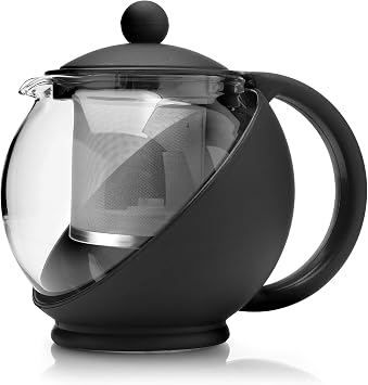 Kilo D07 4-Cup Glass Teapot with Stainless Steel Infuser 1400ml