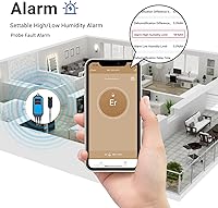 Vista 4 de Inkbird Controlador de humedad digital Wi-Fi IHC-200, enchufe doble precableado, humidistato para cultivo de hongos, curado de carne, reptiles