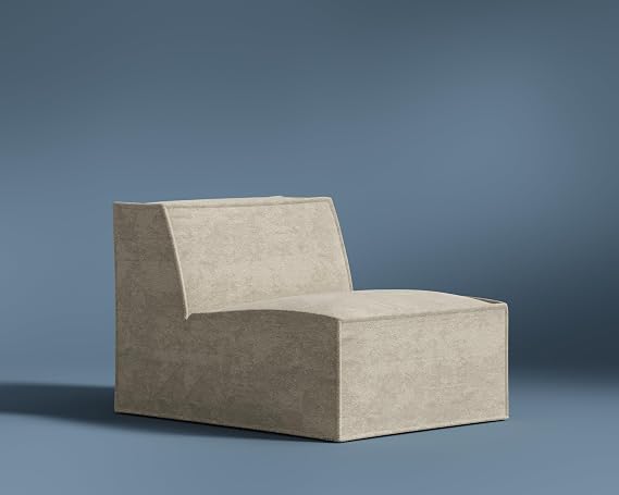 ROVE LAB M1 Armless Sofa Seat — Modular Add-On, SmartFoam Comfort, Performance Weave (Oeko-Tex, spill-resistant), Easy Zip Connector (Silicon Sand)