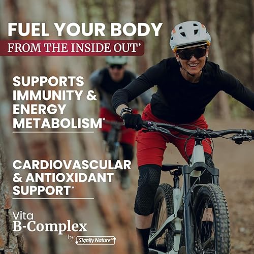 Miniatura 4 de SIGNIFY NATURE VitaBComplex con vitamina C y E, vitaminas del complejo B para mujeres y hombres, suplementos de complejo B, cápsulas blandas VIT B1,