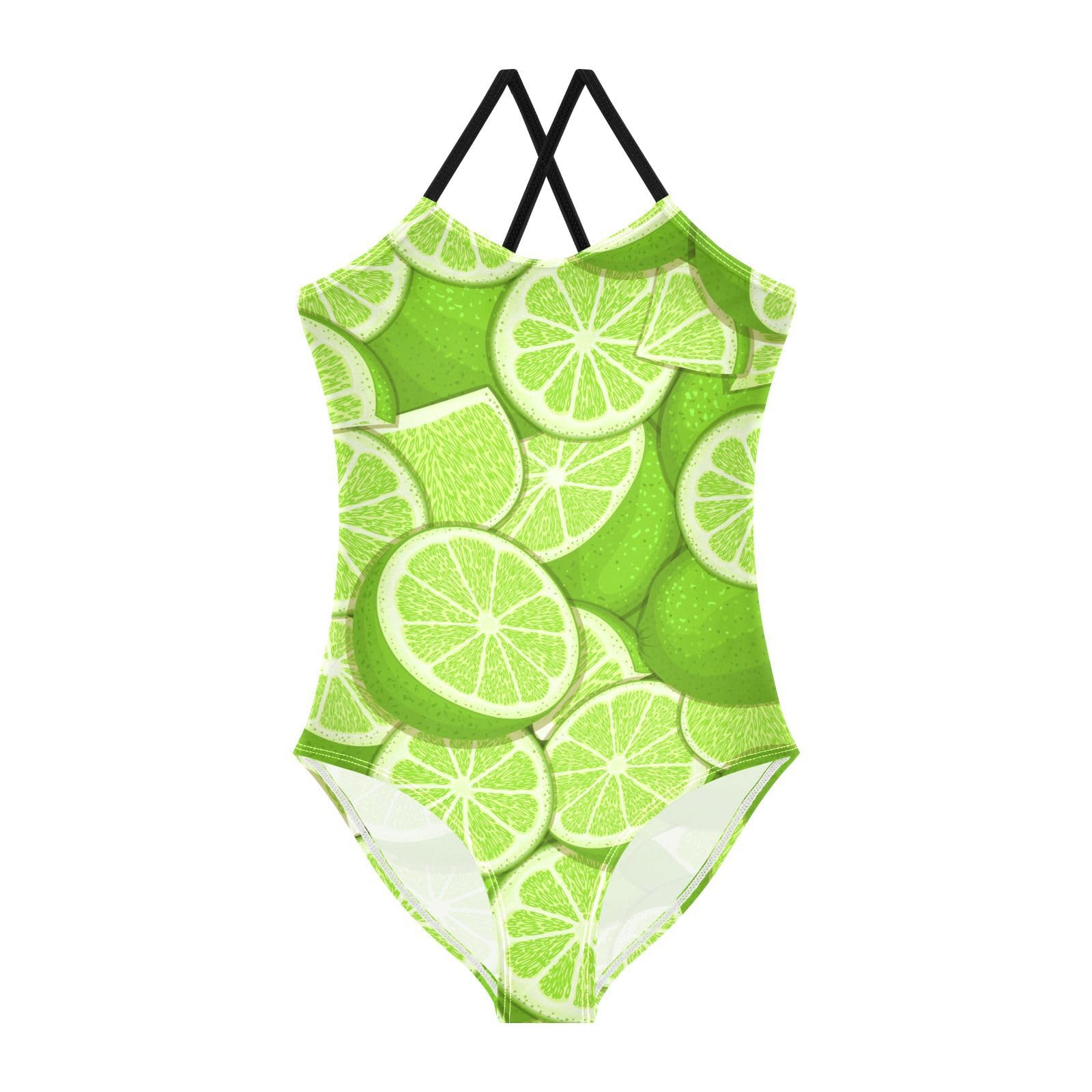 CaTaKu Girls Swimsuits One Piece Bathing Suits Toddler Summer Beach Swimsuits Girls Swimwear 2-8 Years