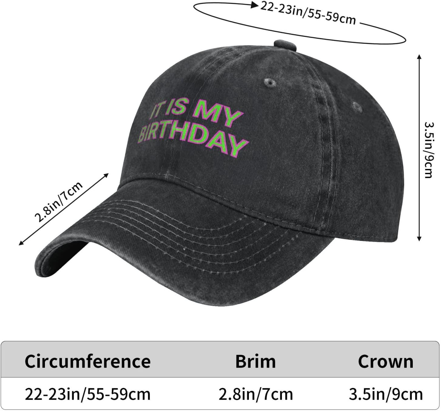 Its My Birthday Baseball Cap Funny Birthday Baseball Hat for for Men Women - Image 5