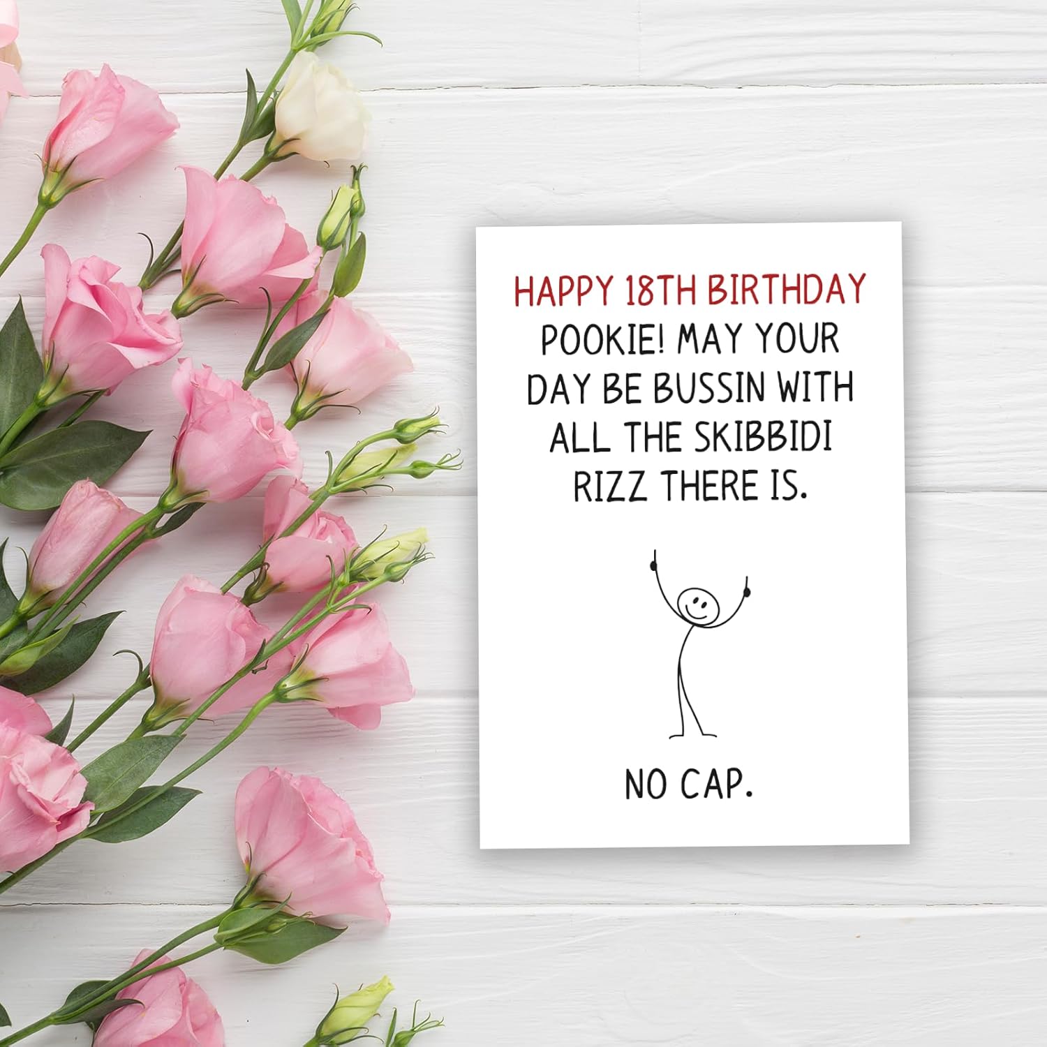 Funny 18 Year Old Birthday Card&Gift, Humorous Gen Z Slang Happy 18th Birthday Card & Decorations for Boys Girls, 18th Birthday Gift for Son Daughter Grandson Granddaughter Friend - Image 5