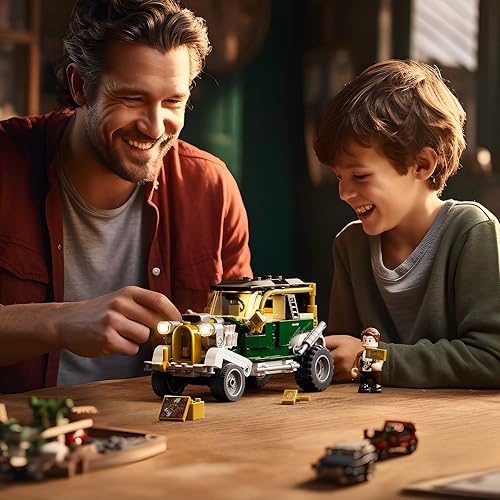 Miniatura 4 de FUNWHOLE Juego de ladrillos de construcción de iluminación vintage para automóvil  Steampunk Vintage Vehículo Luz LED Juego de modelos de