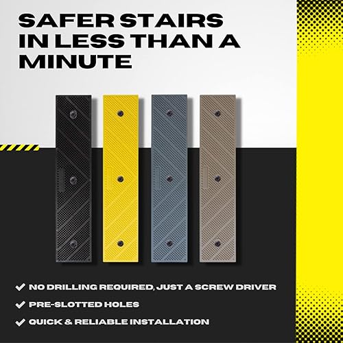 Miniatura 4 de GripStrip S - Paquete de 8 peldaños antideslizantes, color negro (32 x 2 pulgadas), tiras antideslizantes para exteriores, tiras de tracción de