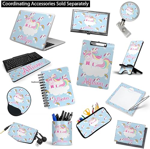 Miniatura 6 de Carpeta personalizada de 3 anillos de arcoíris y unicornios - 1 pulgada