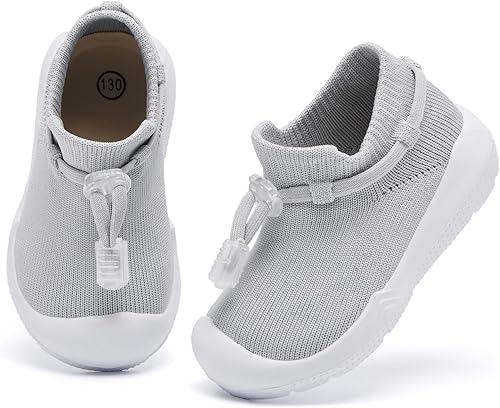 Miniatura 2 de MORENDL Zapatos de calcetín para caminar para bebé, 2 pies pequeños, pantuflas para niños pequeños, niñas y niños, suela suave, antideslizante,