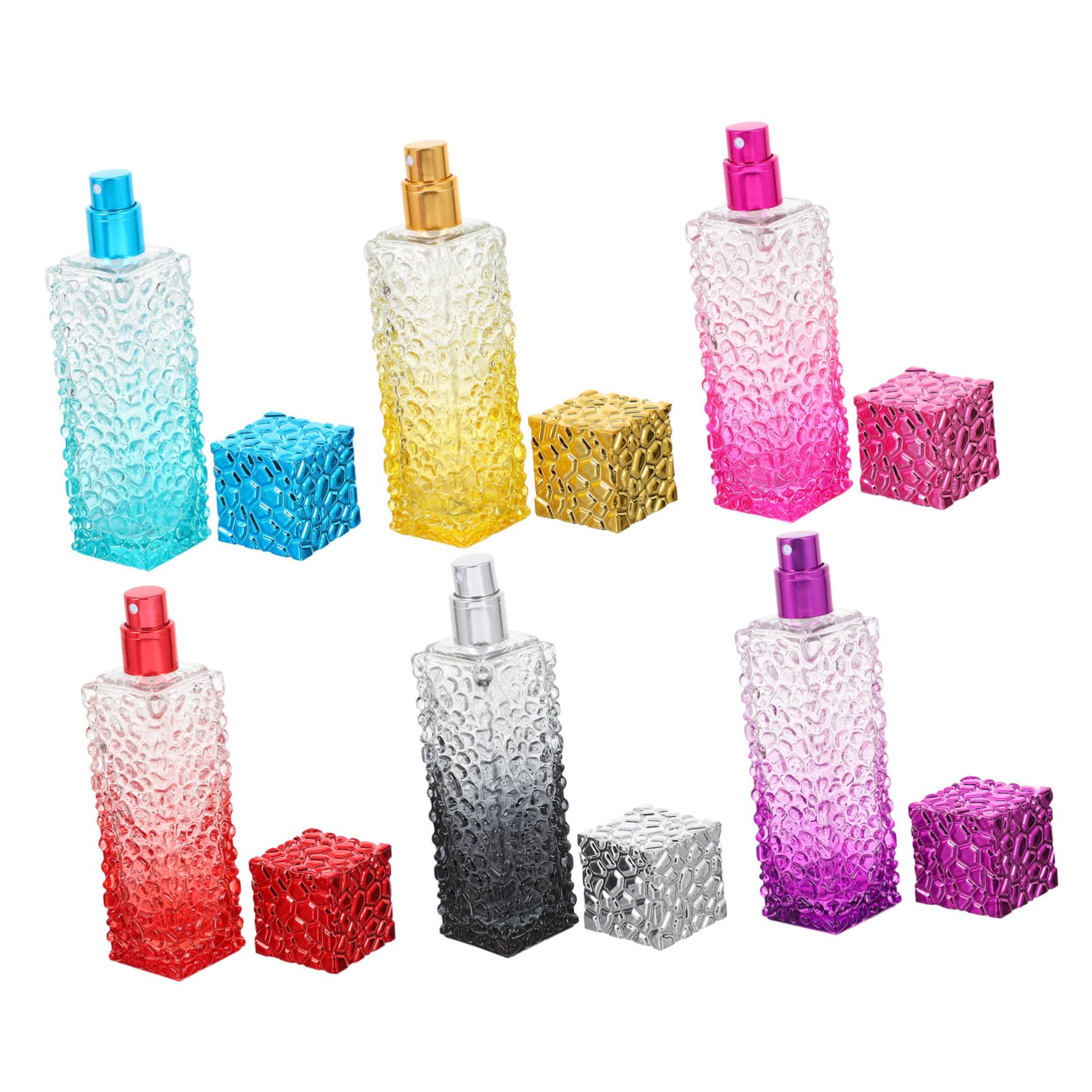 Flacon de parfum rechargeable en verre Healvian avec vaporisateur unique raffiné