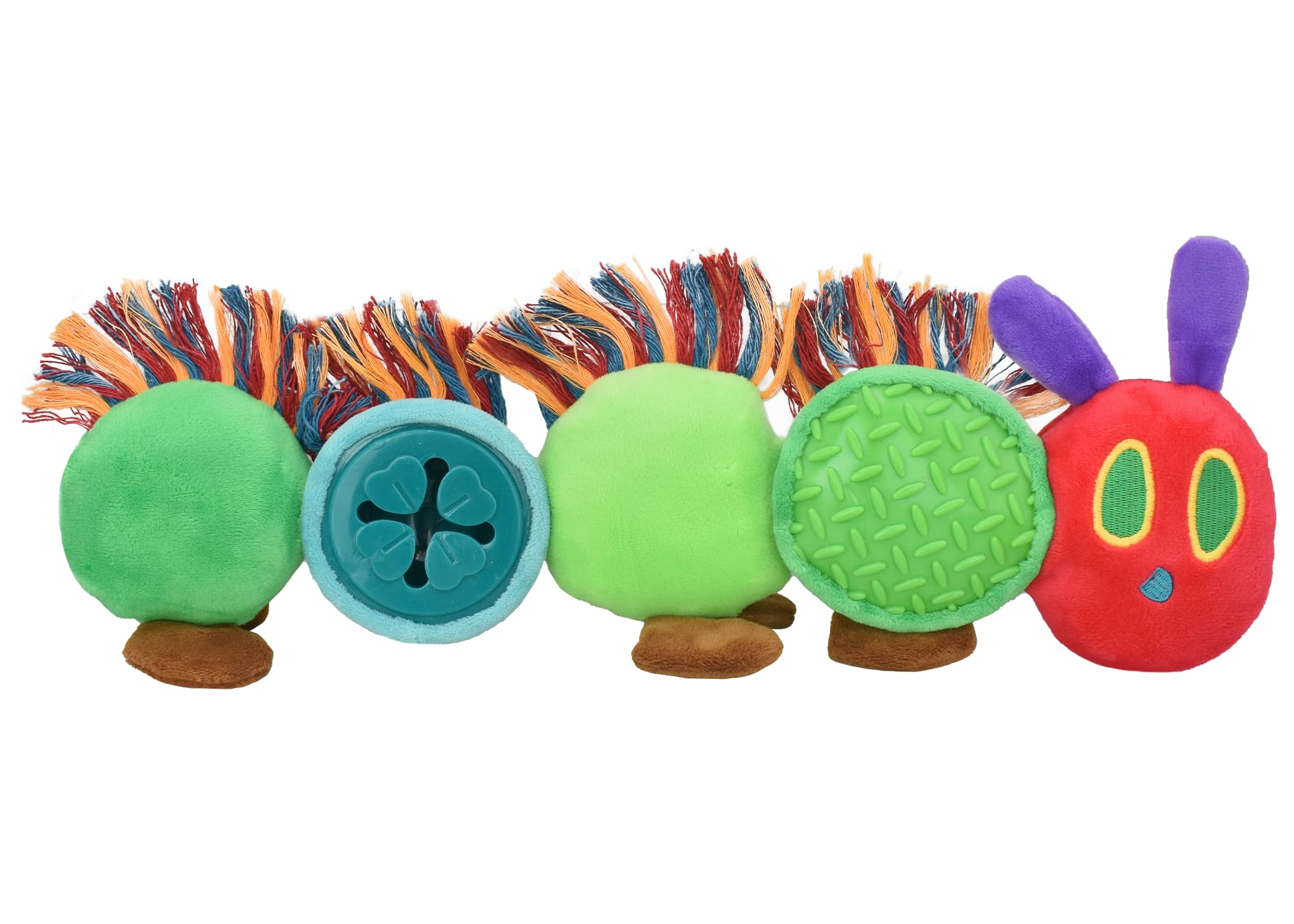 HAPPYPET Eric Carle™ Very Hungry Caterpillar Treat Dispenser Dog Toy with Squeaker for Dogs