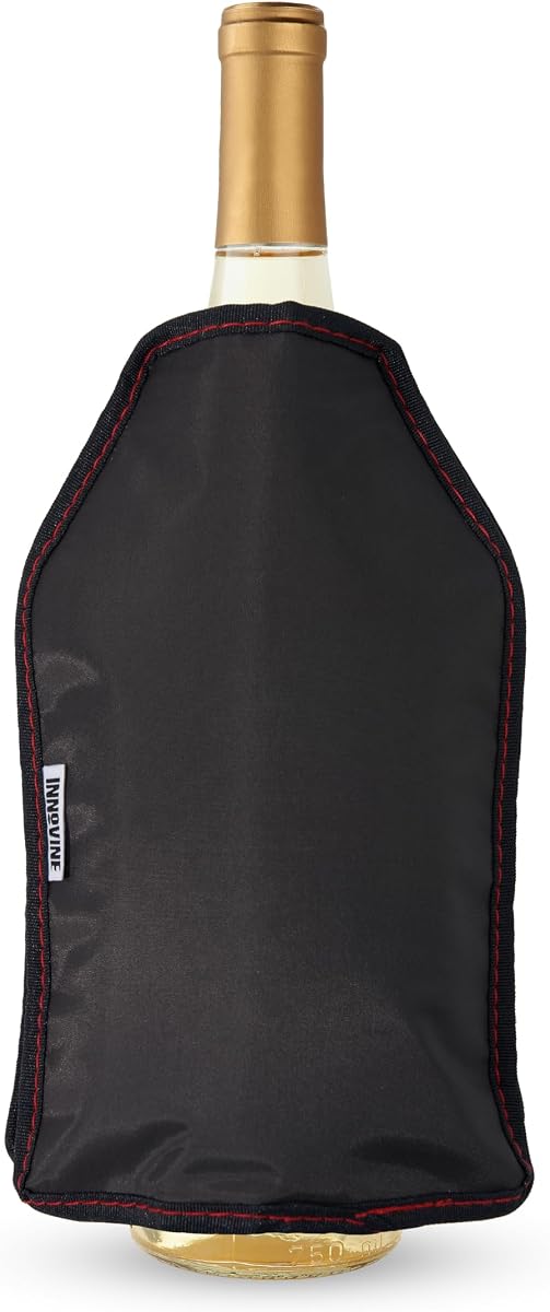 Innovine Wine Bottle Chiller Sleeve, Freeze Gel Wine Bottle Cooler, Reusable Portable Cooler Sleeve for Travel, Picnics, Camping, Beach Party, Outdoor Event, Fits Standard Bottles, Graphite, 1-Pack