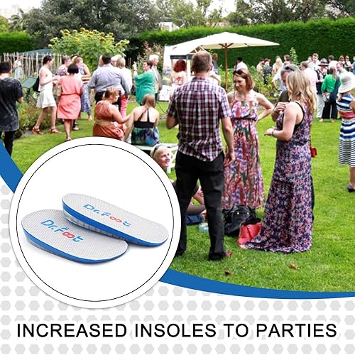 Miniatura 7 de Dr.Foot Plantillas de aumento de altura, inserciones de cojín de talón, inserciones de elevación del talón para discrepancias de longitud de pierna,