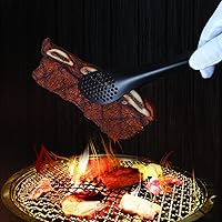 Vista 2 de MSY BIGSUNNY Pinzas de acero inoxidable para bufé, pinzas de cocina resistentes para cocinar y servir (negro, pinzas para servir de 11 pulgadas)