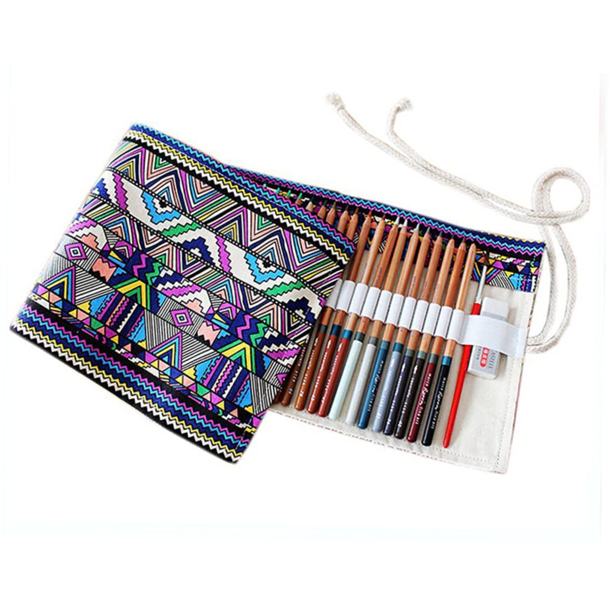 3 Pezzi 72 Astuccio in Cotone Astucci Per Bambini Portapenne Usanza Popolare Matite Per Tende a Penna