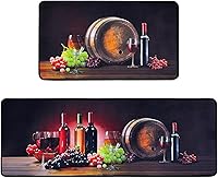 Vista 31 de Alfombras de Cocina Marrón, Alfombras de Microfibra Antideslizantes y Lavables para el Piso de la Cocina, Juego de 2 Piezas de Alfombras Decorativas