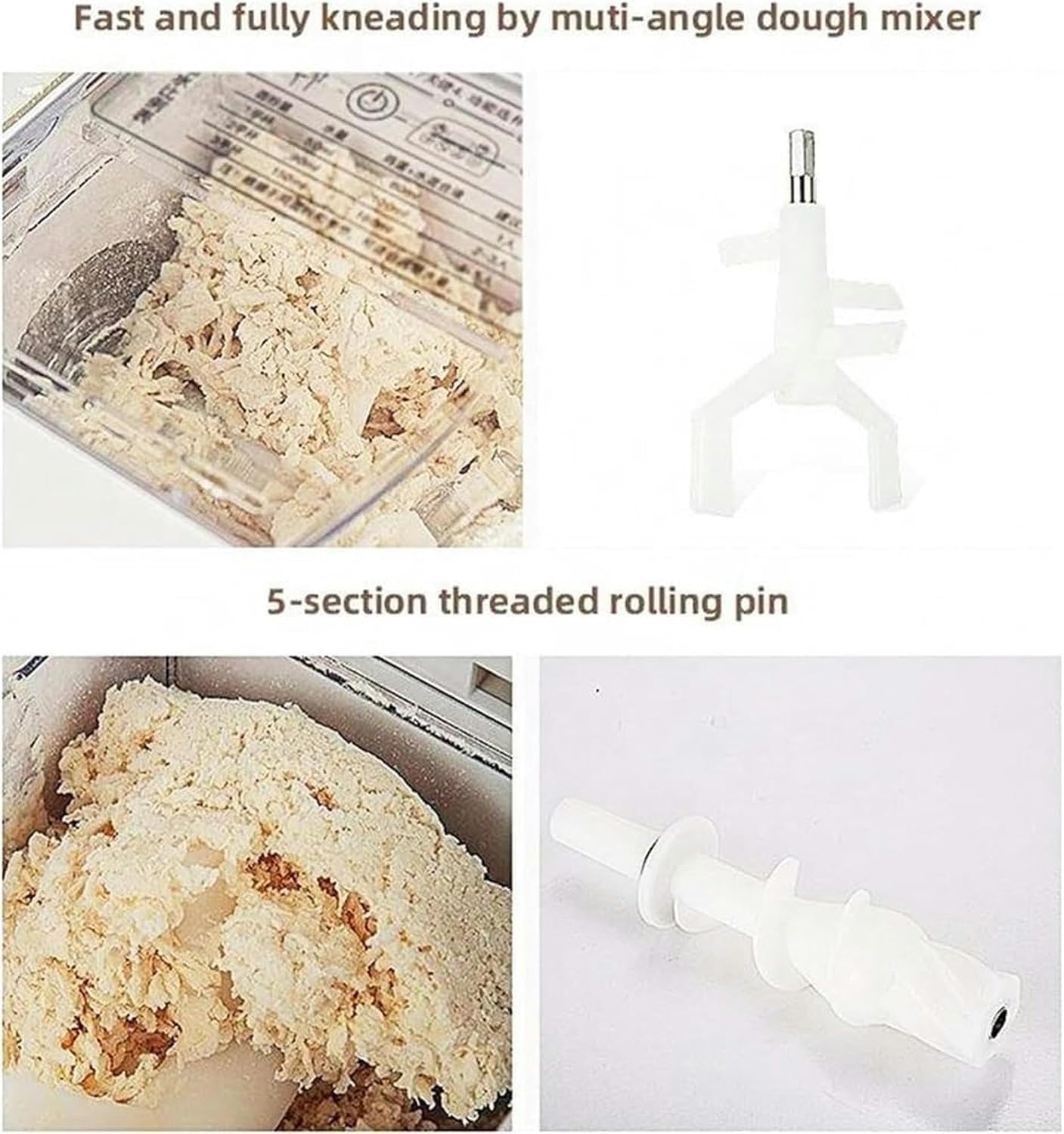 Wzglod Electric Pasta Maker,Dough Sheeter Pasta Extruder Homemade Fresh Spaghetti in 10 Minutes,13 Noodle Shapes,for Home Kitchen Use