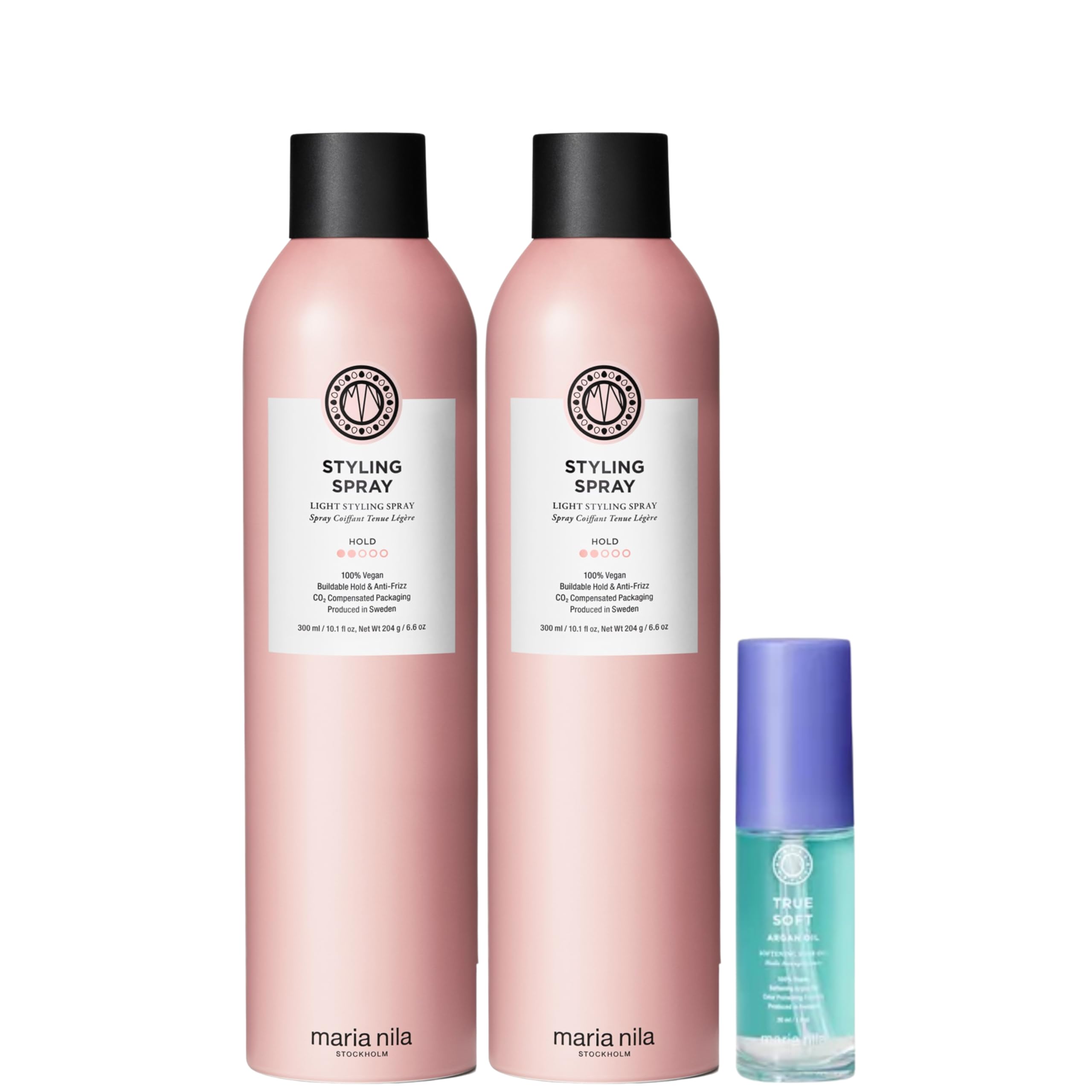 MN Styling Spray 2x 300 ml + gratis True Soft Argan Oil 30 ml