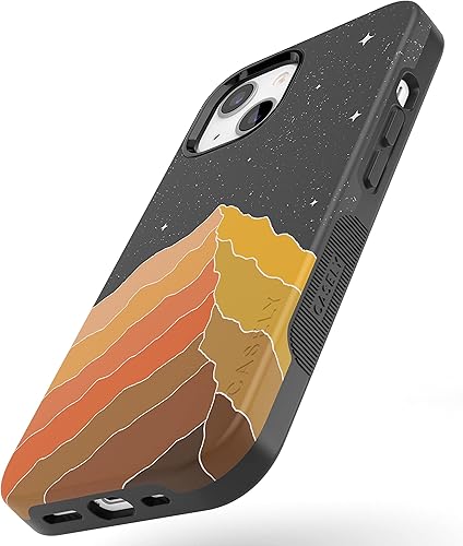 Vista 141 de Casely Funda para iPhone 13 Compatible con MagSafe Color Splash de medianoche Funda retro abstracta Color de medianoche Splash Abstracto
