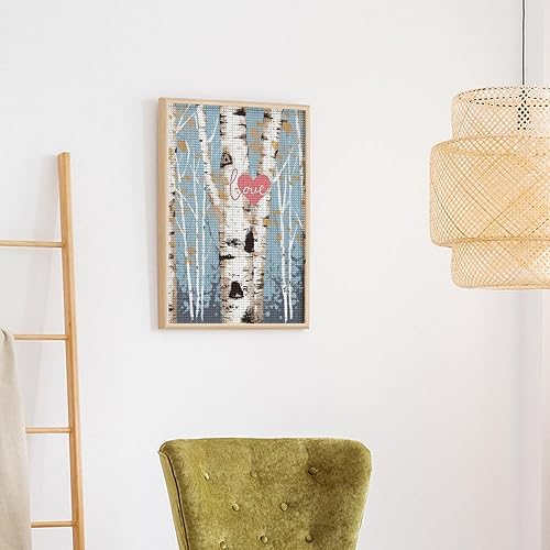 Miniatura 4 de Love Birch Tree Diamond Art Painting 8"x12" 5D DIY Diamond Painting Diamond Picture Kits for Adults Full Square Drill Diamond Dots Paintings for