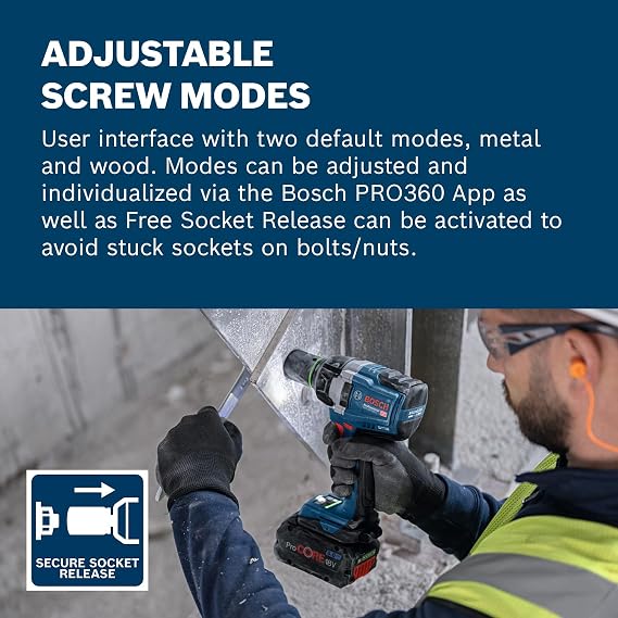 Bosch Professional 18V System Cordless Impact Wrench GDS 18V-750 C (Without Battery/Charger)