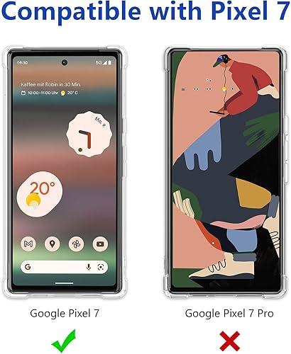 Miniatura 7 de RALEAVO Funda de flores para Google Pixel 7, funda floral transparente delgada y bonita para niñas y mujeres, funda protectora de TPU suave