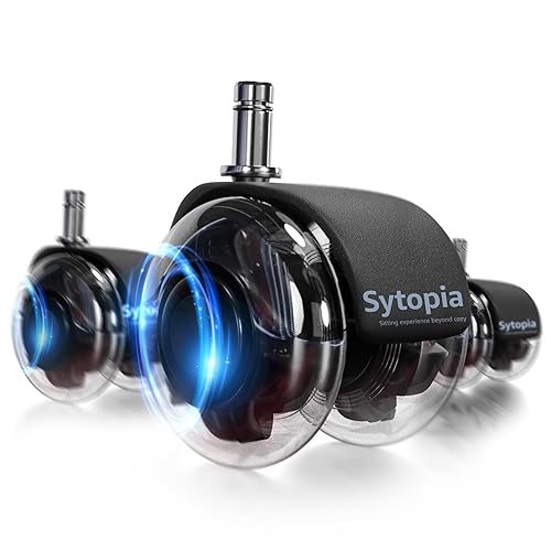 Ruedas de silla de oficina resistentes para suelos de madera dura y alfombras, sustituye a la alfombrilla de goma para silla de oficina para todos