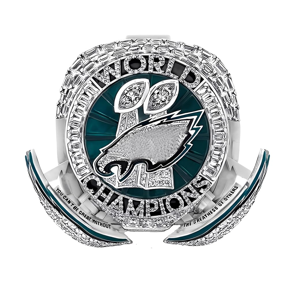 2025 Eagles Championship Ring Replik, 59. Super Bowl Sieger-Sammelring – Geschenk für Fans, Männer, Alumni & Sammler,13#