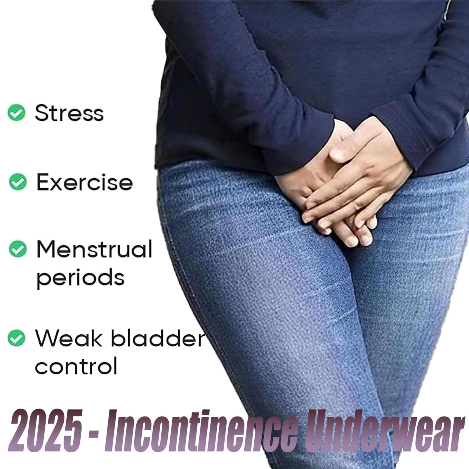 Braguitas A Prueba de Fugas, Calzoncillos para Incontinencia Urinaria, Ropa Interior de Mujer for Incontinencia, Lavable Reutilizable Bragas Menstruales de Cintura Media Alta