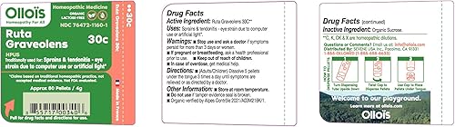 Miniatura 2 de OLLOIS Ruta Graveolens 30c, Medicina homeopática orgánica, sin lactosa, 80 pellets (paquete de 1)