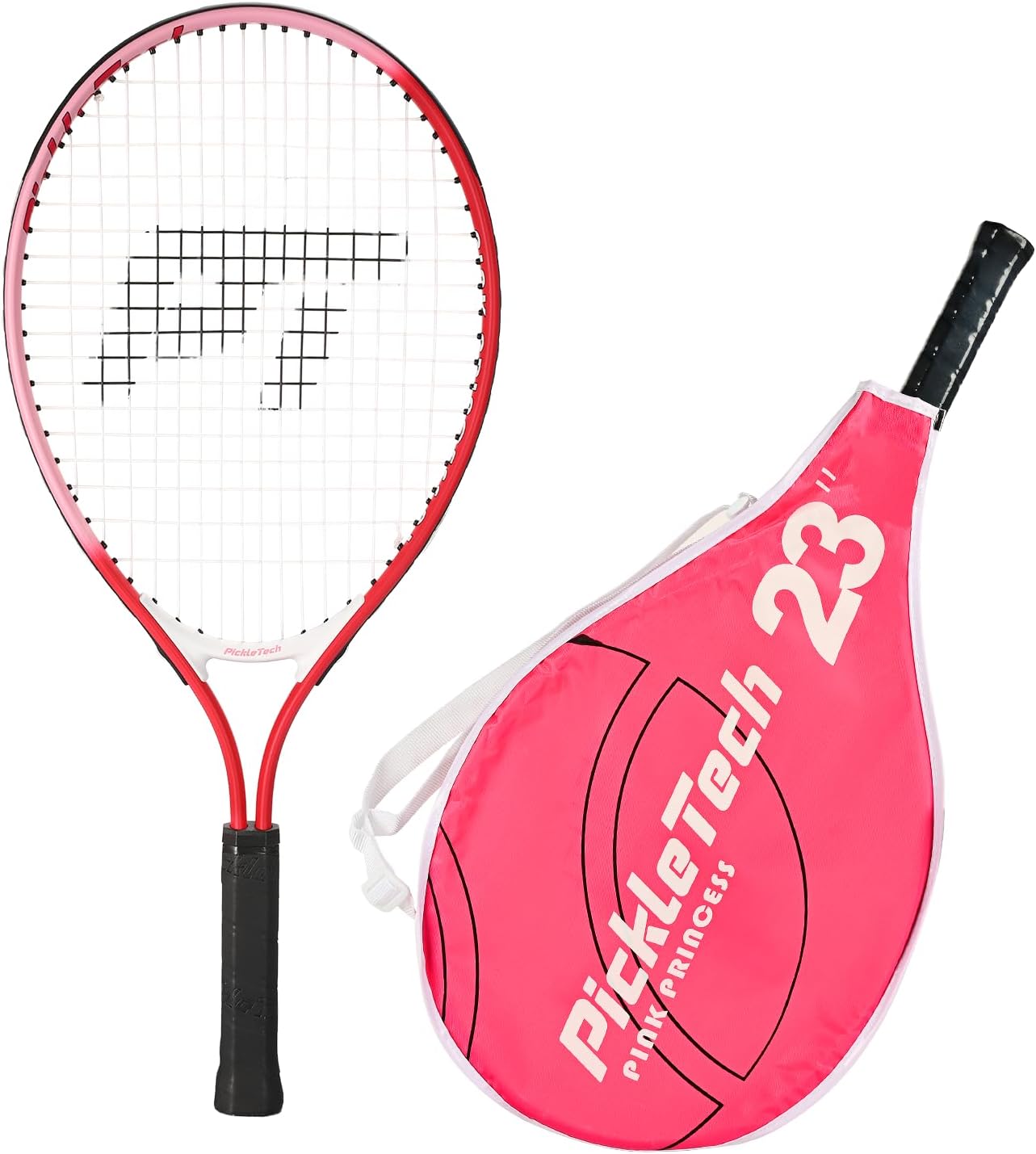 PICKLETECH Kids Tennis Racket for Junior Toddlers Starter Kit 17-25" Tennis Racquet for Girls and Boys with Carry Bag, Lightweight for Beginners