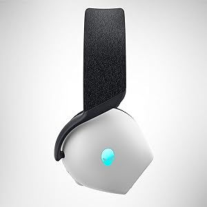 Alienware Tri-Mode Wireless Gaming Headset AW725H - Wired/Wireless, Bluetooth 5.3, Audio Output - 20 Hz, Mini-Phone (3.5mm), Battery Talk Time Up to 55 Hrs (Bluetooth), Lunar Light