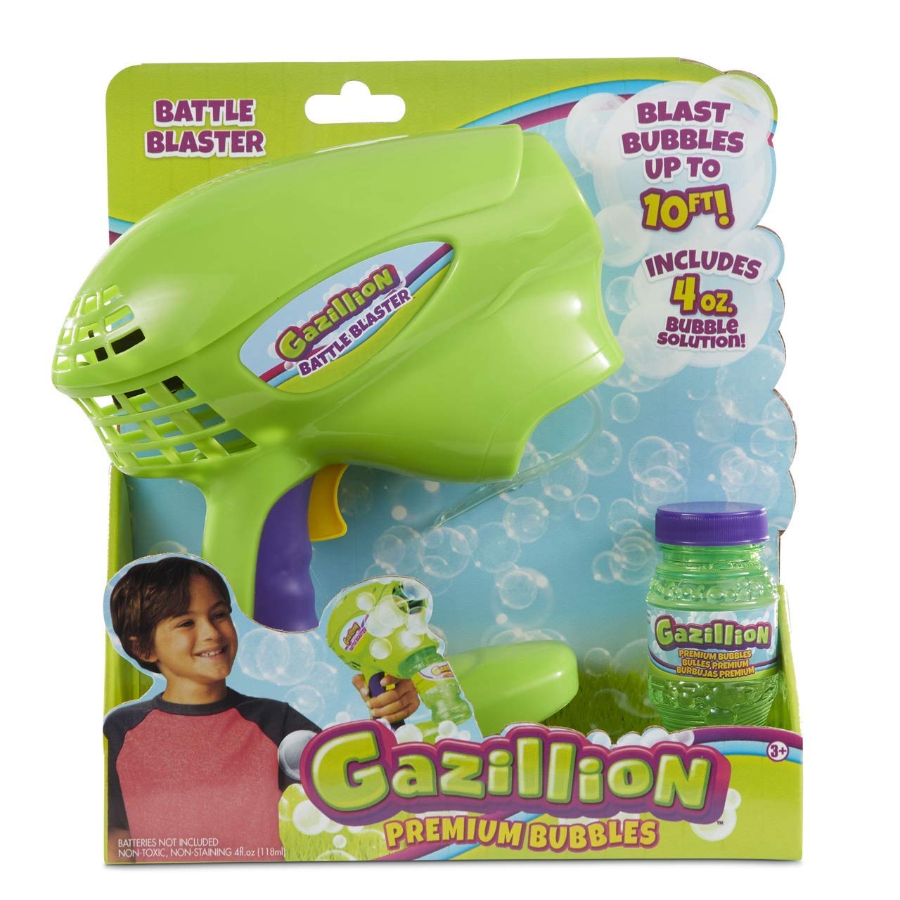 Gazillion 36447 Battle Blaster Bubble Machine, Multicoloured