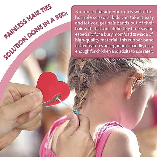 Miniatura 6 de B1jounie YA - 1000 ligas de goma pequeñas para el cabello transparente, 1 cortador de bandas de goma para el cabello, 1 peine de cola de rata para
