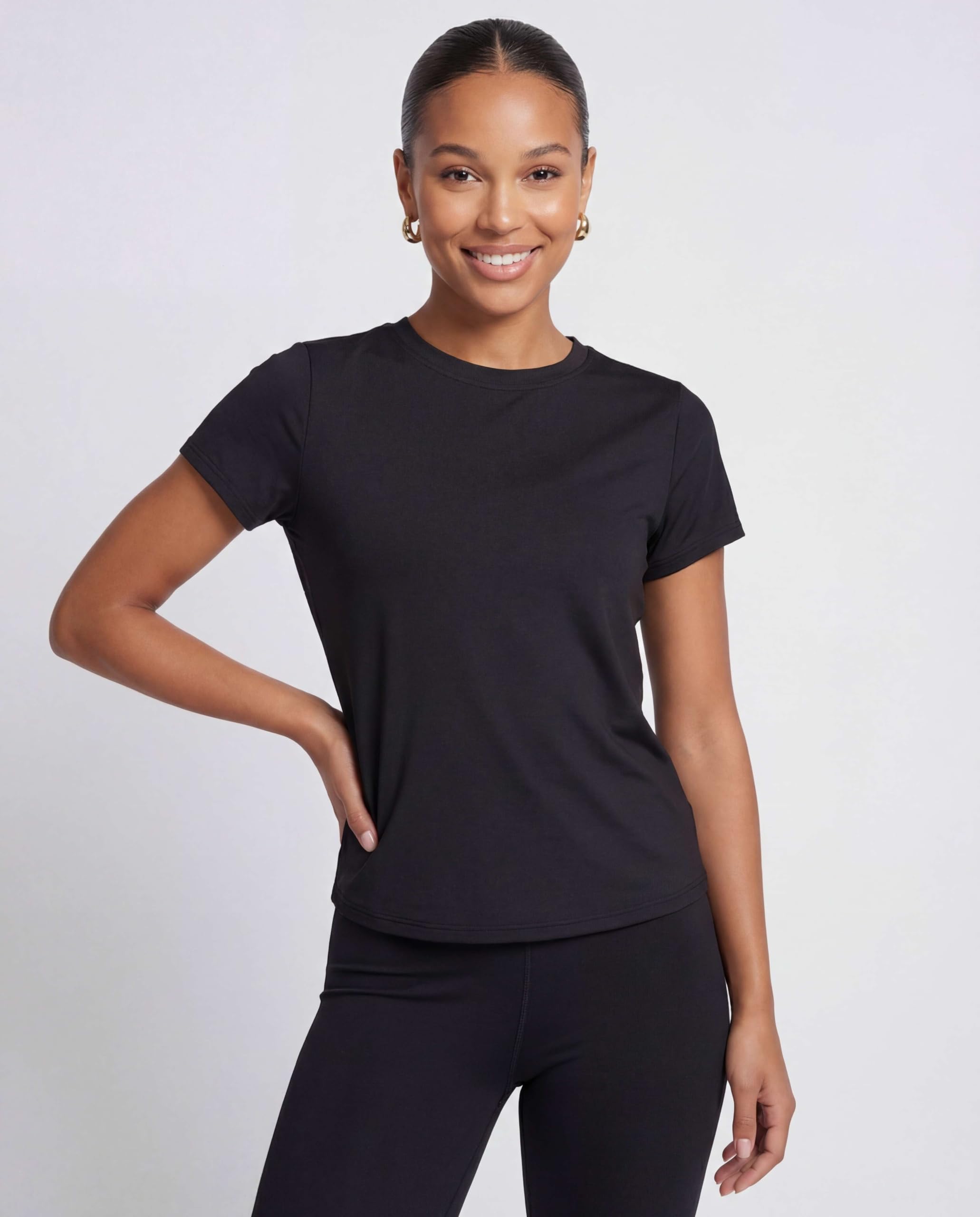 Juicy Couture Damen Mesh Back Kurzarm Athletic Shirts - Workout Tops für Fitness, Gym, Yoga & Activewear (Plus)