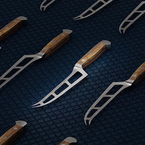 Miniatura 4 de Güde Alpha Olive Series Cuchillo de queso forjado a manodentado, 6 pulgadas, acero endurecido en hielo, fabricado en Solingen, Alemania desde 1910