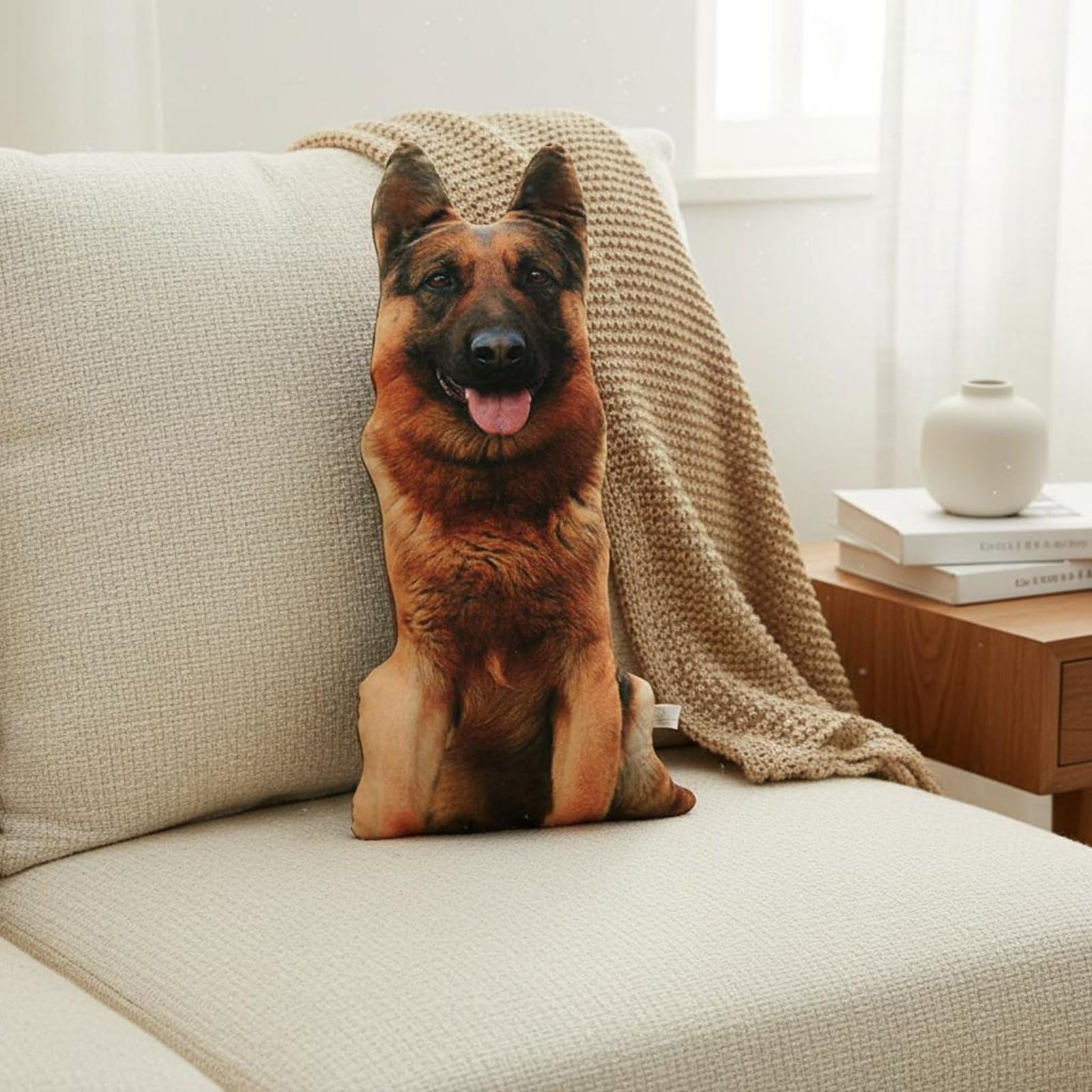 Almohada Decorativa Figura Animal de Perro Material Felpa Suave y Funda Extraíble Impresión Digital Detallada Relleno Elástico Adecuada para Regalo Habitación Infantil, Dálmata, 90cm