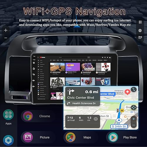 Miniatura 4 de Estéreo de coche Android 13 para Toyota Camry 2000 2001 2002 2003 2004 2005 2006 9 pulgadas pantalla táctil Radio con Carplay  Android Auto  Hi-Fi