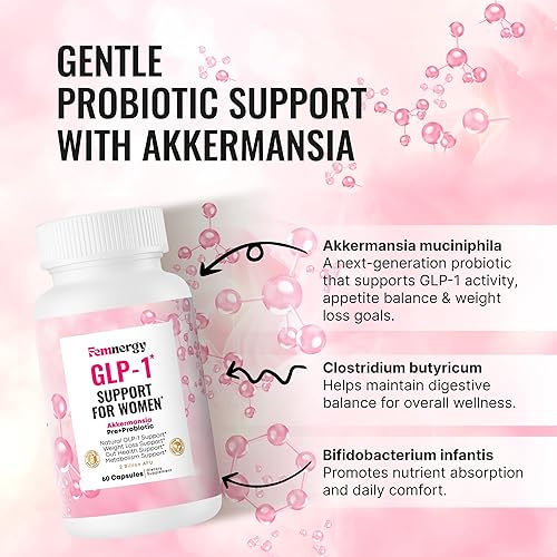 Miniatura 4 de GLP-1 Suplemento probiótico para pérdida de peso para mujeres, supresor del apetito natural, metabolismo y refuerzo de la salud intestinal, impulso