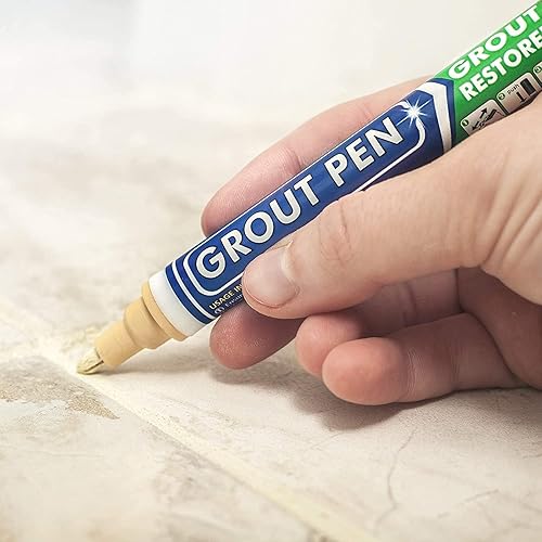 Miniatura 8 de Rotulador de lechada en crema para azulejos pintura de lechada impermeable, colorante de lechada de azulejos y sellador en lápiz - Punta estrecha de