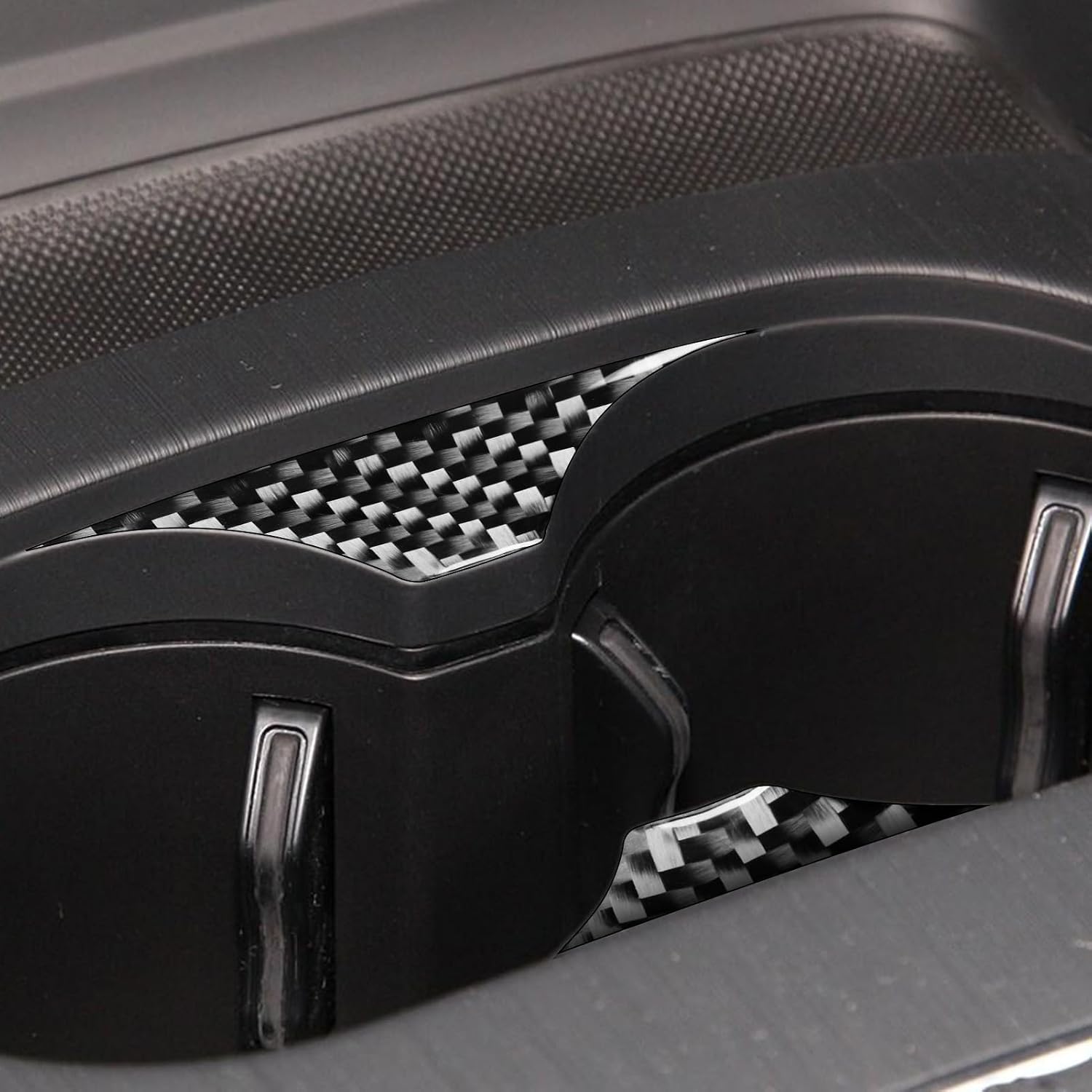 Carbon Fiber PC Vinyl Cover Trim Sticker Accessories Decoration Compatible with Audi A3 8V 2013-2019 (Gear Shift Dashboard Frame A17, Black)